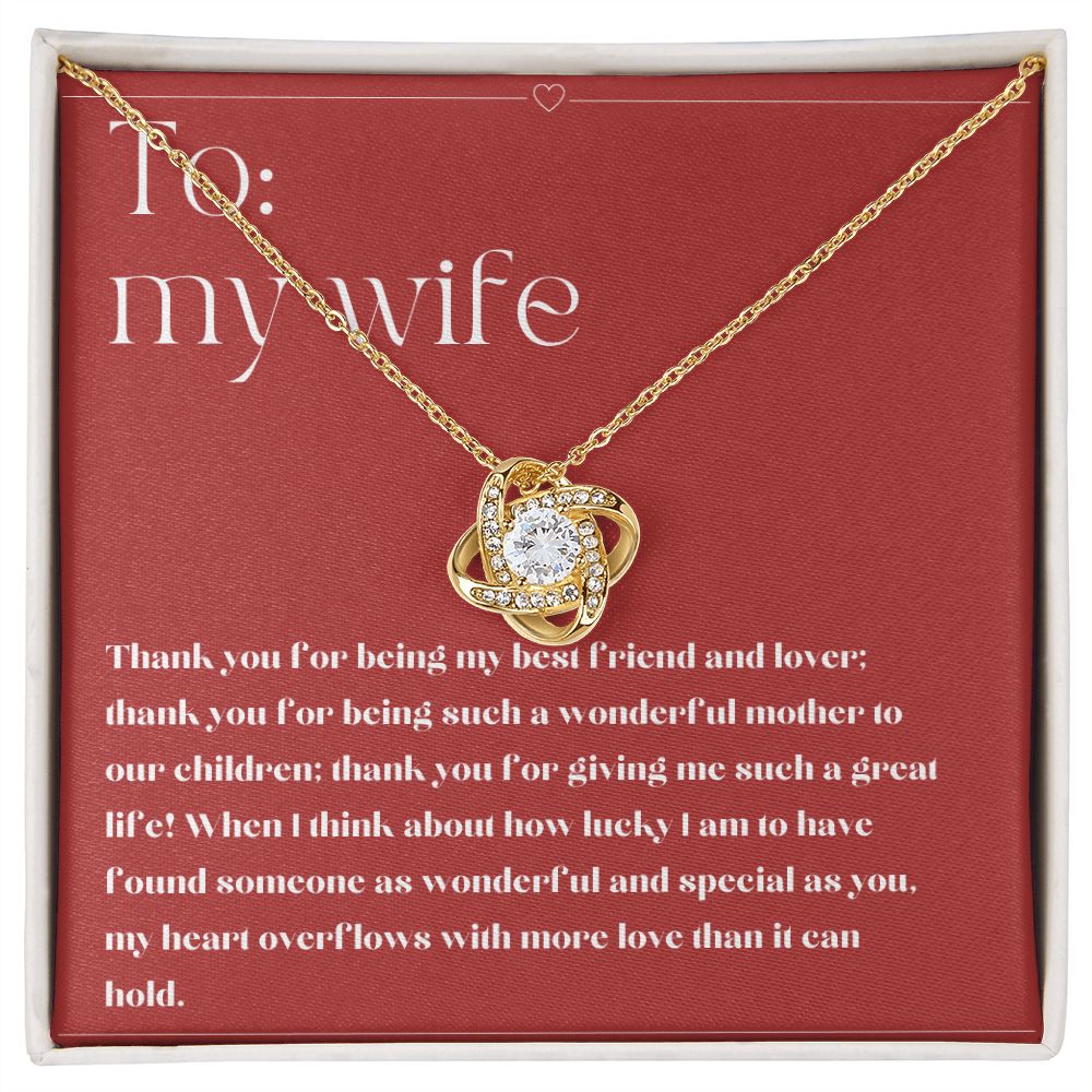 Love Knot Necklace: Thank You