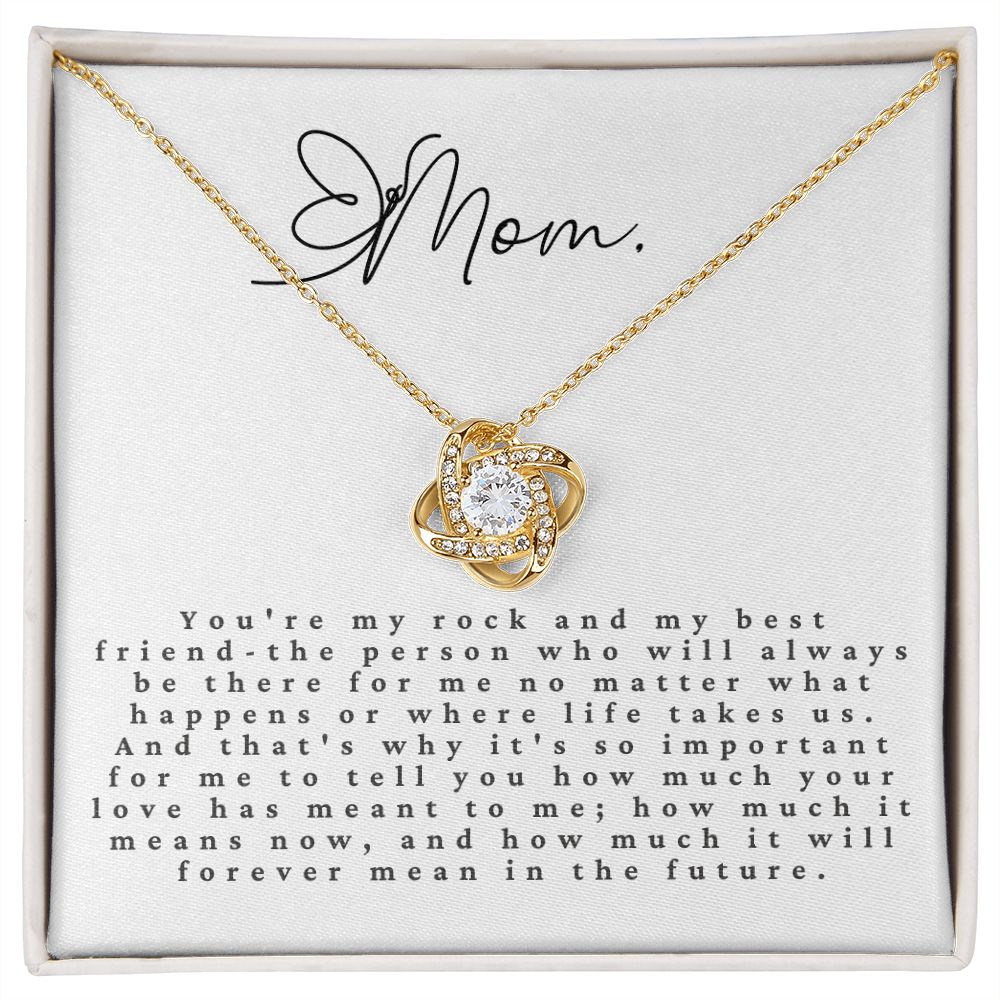 Love Knot Necklace: You're My Rock And My Best Friend