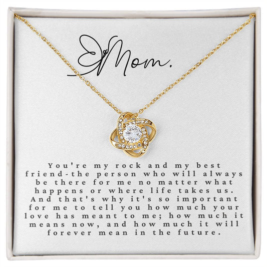 Love Knot Necklace: You're My Rock And My Best Friend
