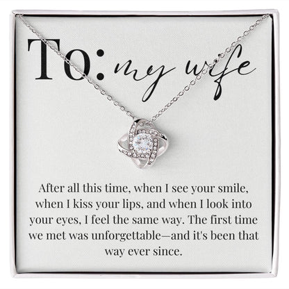 Love Knot Necklace: The First Time We Met Was Unforgettable