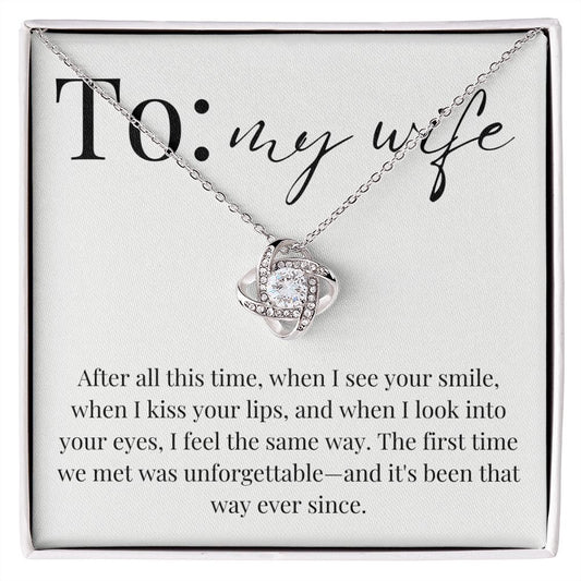 Love Knot Necklace: The First Time We Met Was Unforgettable