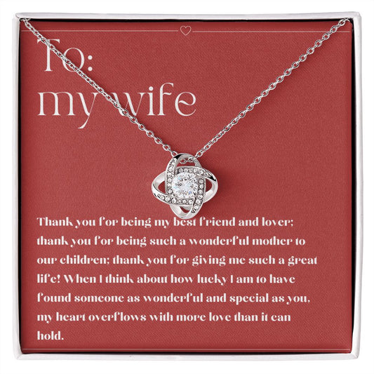 Love Knot Necklace: Thank You