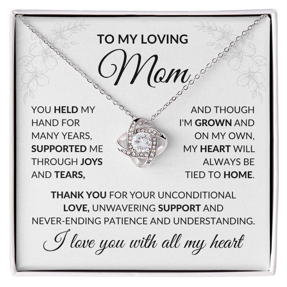 Love Knot Necklace: To My Loving Mom