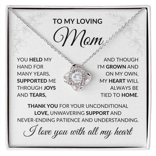 Love Knot Necklace: To My Loving Mom