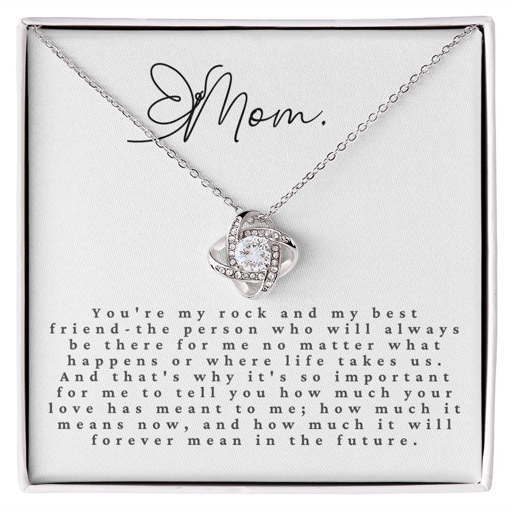 Love Knot Necklace: You're My Rock And My Best Friend