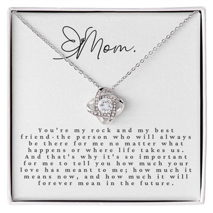Love Knot Necklace: You're My Rock And My Best Friend