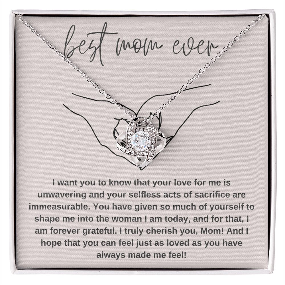 Love Knot Necklace: Best Mom Ever