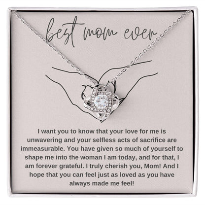 Love Knot Necklace: Best Mom Ever