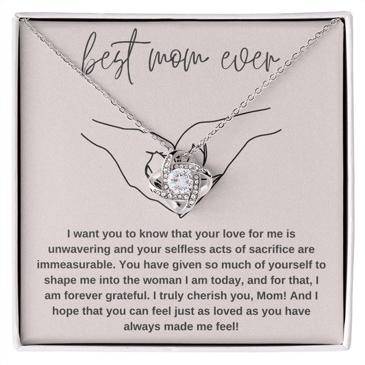 Love Knot Necklace: Best Mom Ever