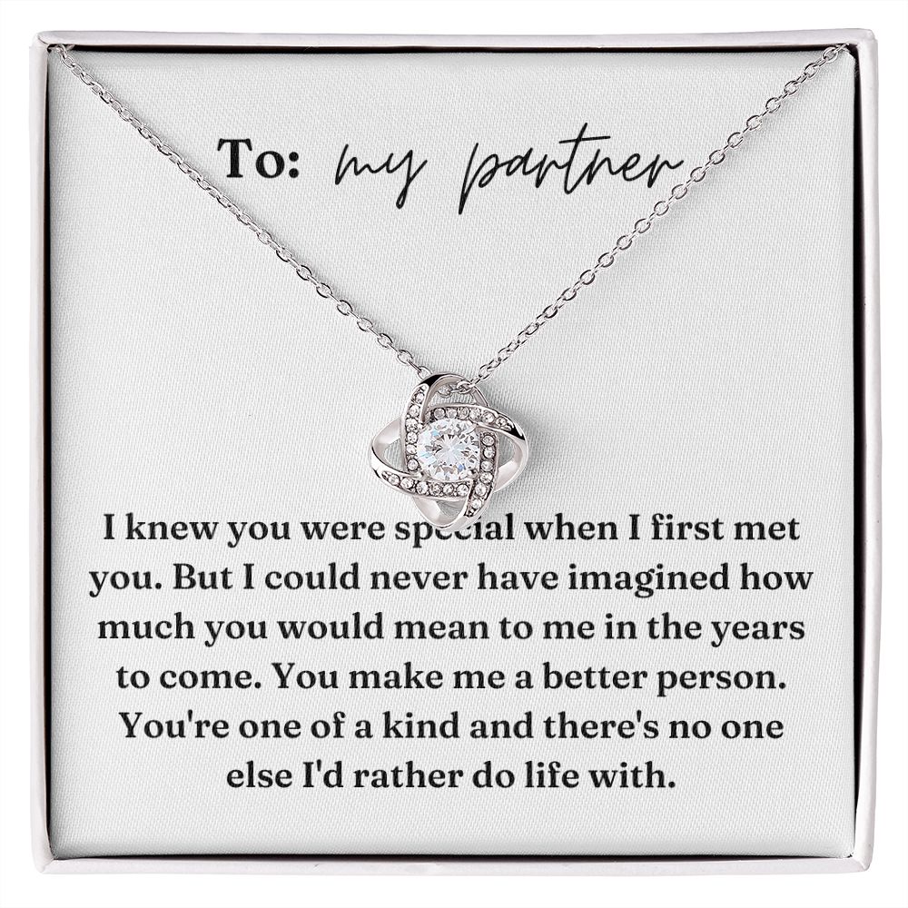 Love Knot Necklace: I Knew You Were Special