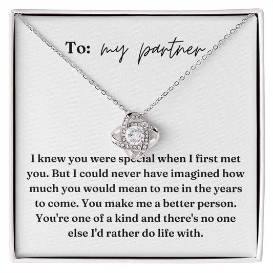Love Knot Necklace: I Knew You Were Special