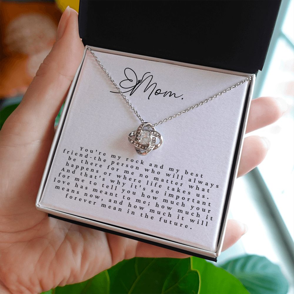 Love Knot Necklace: You're My Rock And My Best Friend