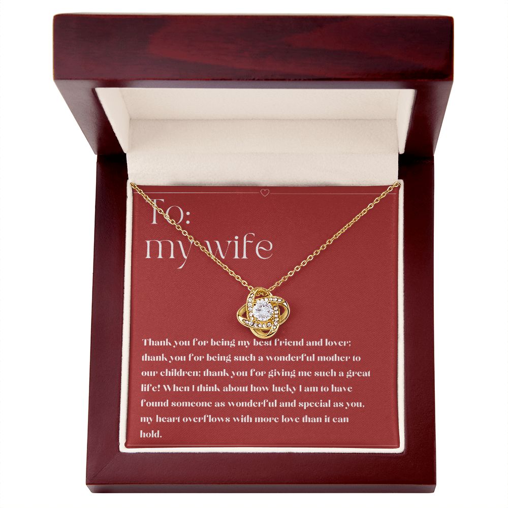 Love Knot Necklace: Thank You