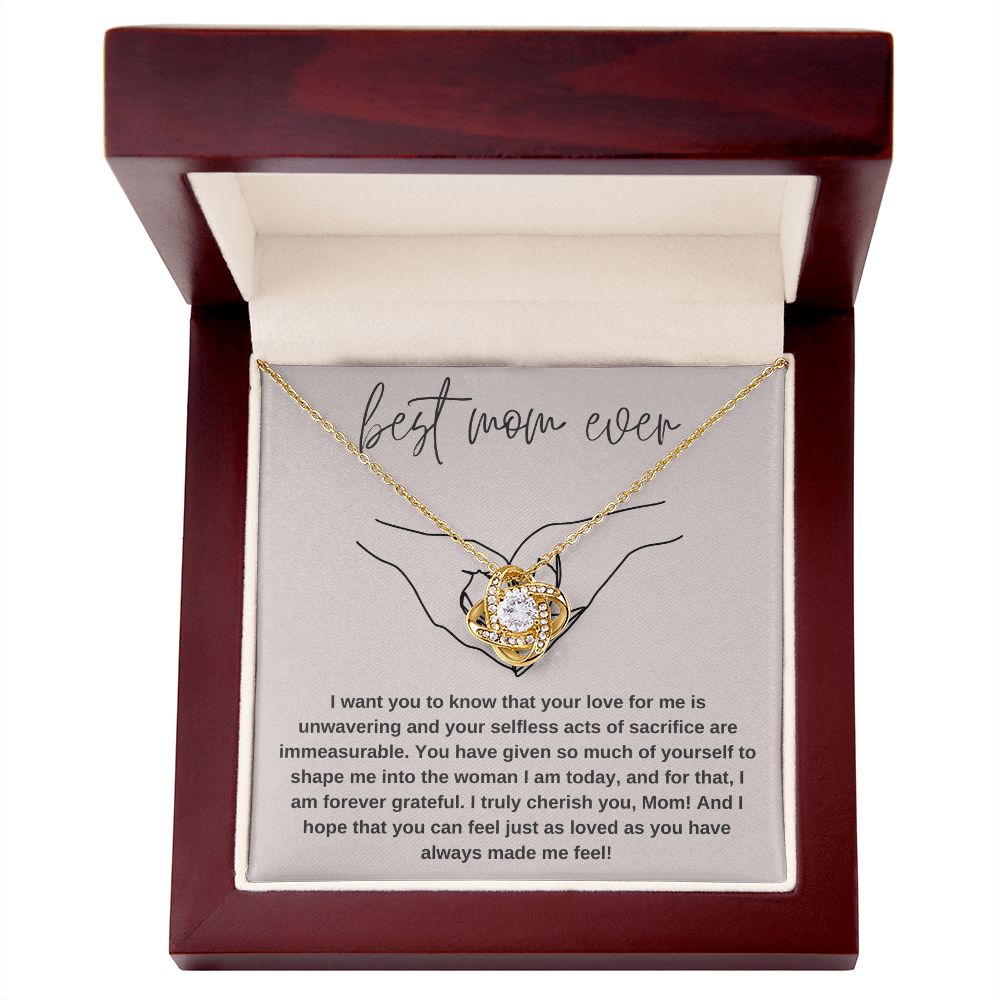 Love Knot Necklace: Best Mom Ever