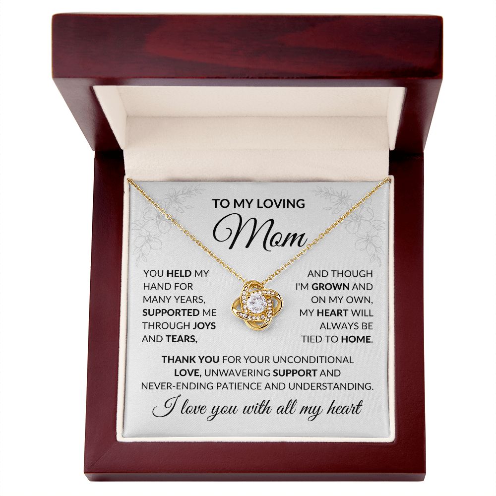 Love Knot Necklace: To My Loving Mom
