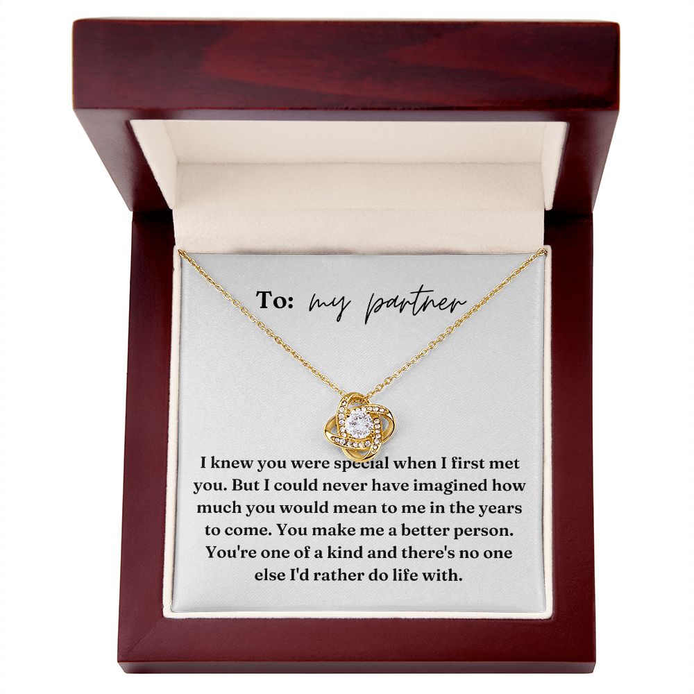 Love Knot Necklace: I Knew You Were Special