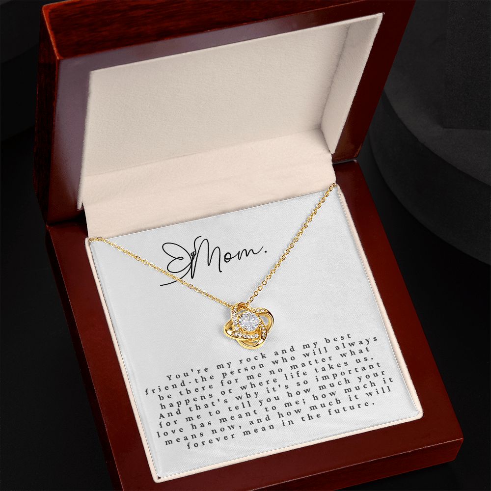 Love Knot Necklace: You're My Rock And My Best Friend
