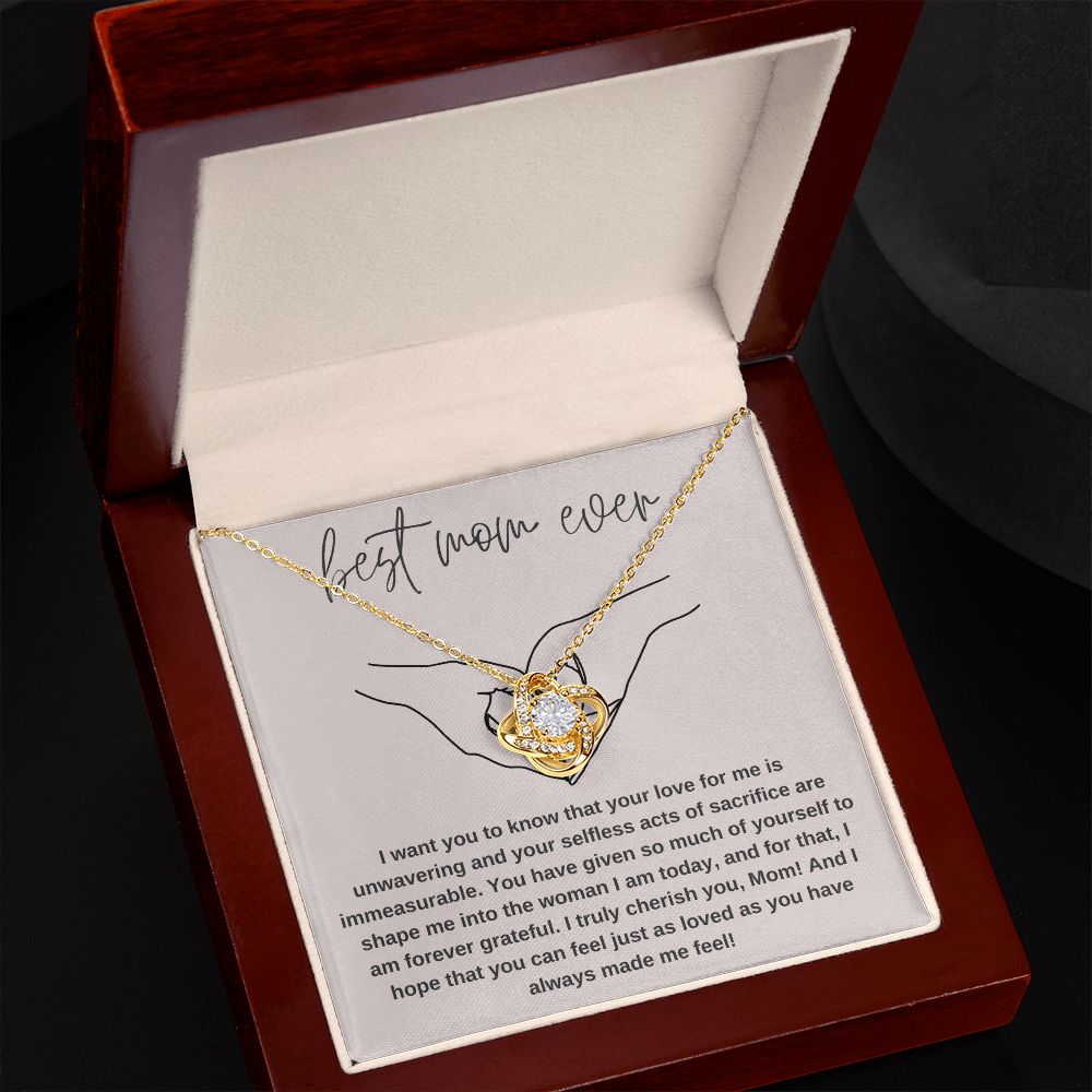 Love Knot Necklace: Best Mom Ever