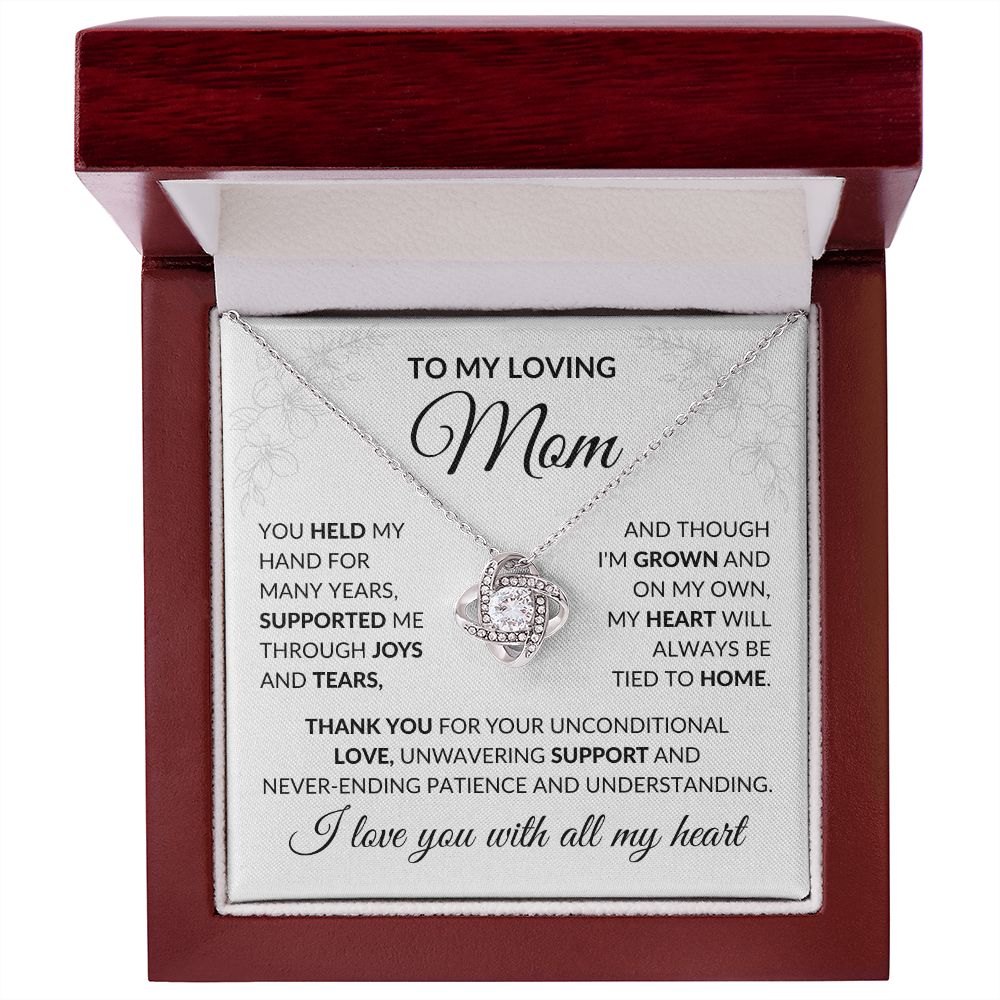Love Knot Necklace: To My Loving Mom