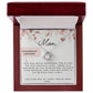 Love Knot Necklace : Mom - Custom Message Card