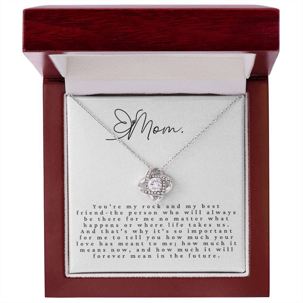 Love Knot Necklace: You're My Rock And My Best Friend