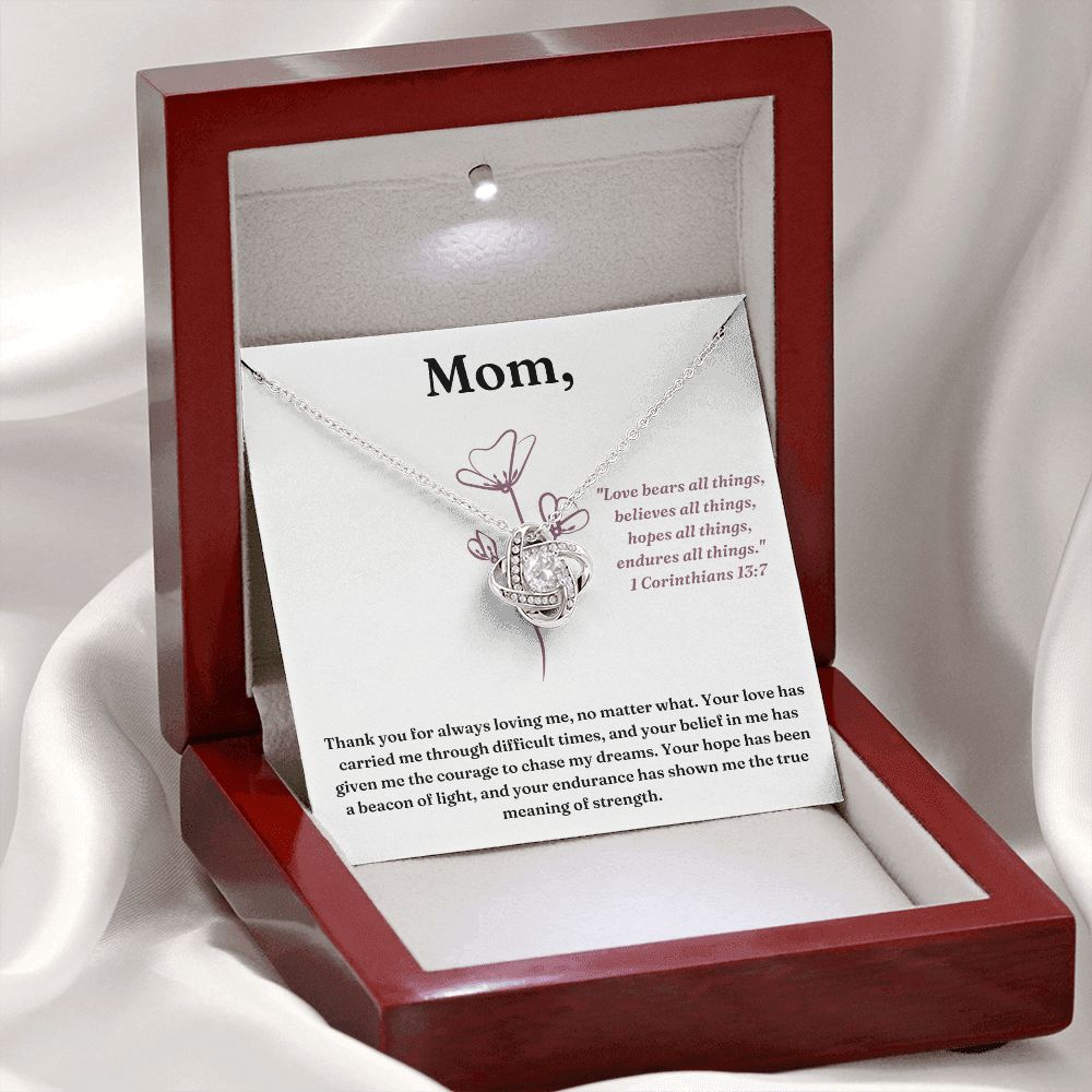 Love Knot Necklace: Love bears all things...