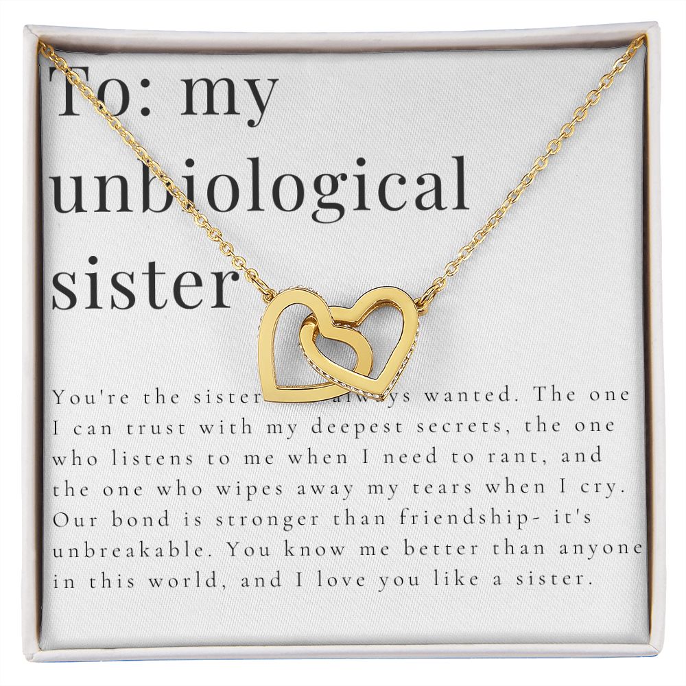 Interlocking Hearts'  Necklace: To My Unbiological SIster