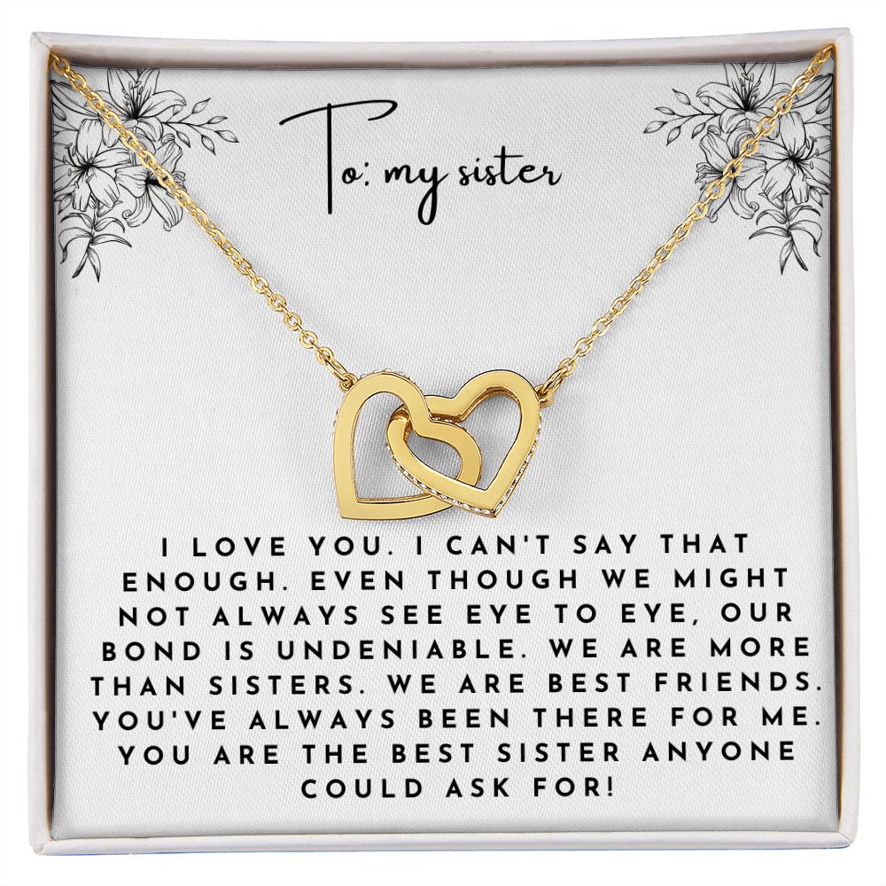 Interlocking Hearts' Necklace: Sister