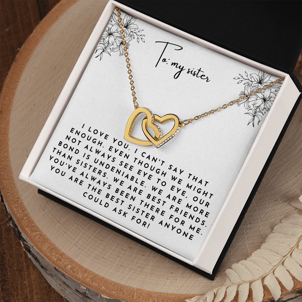 Interlocking Hearts' Necklace: Sister