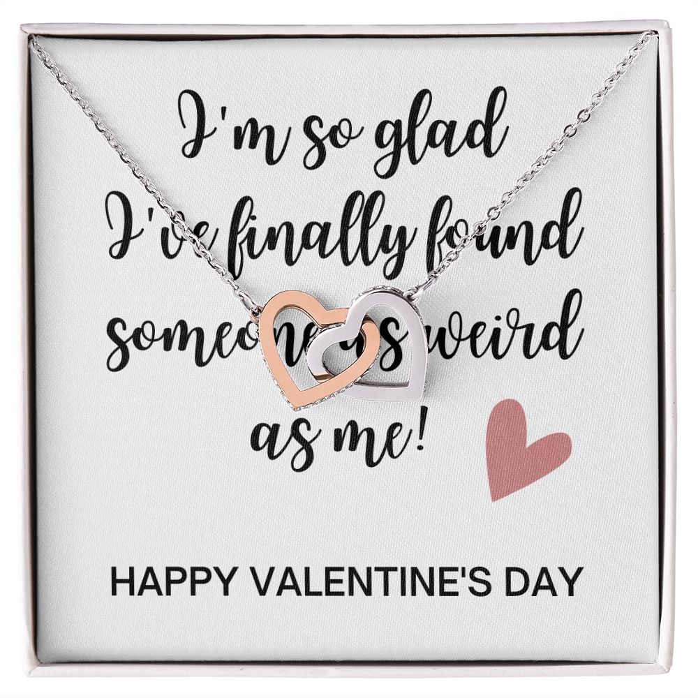 Interlocking Hearts Necklace: Someone As Weird As Me