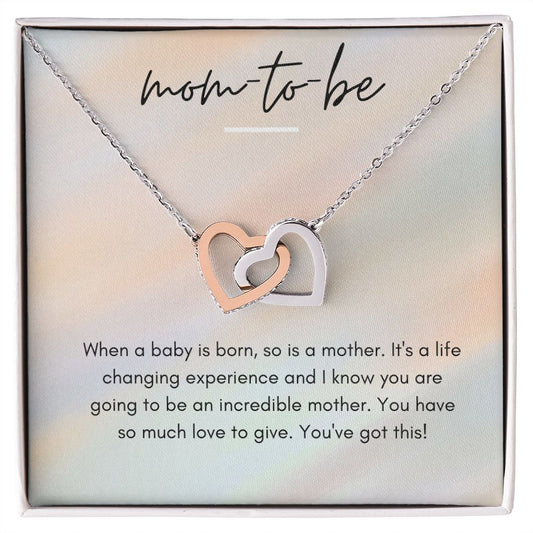 Interlocking Hearts' Necklace : Mom-to-be