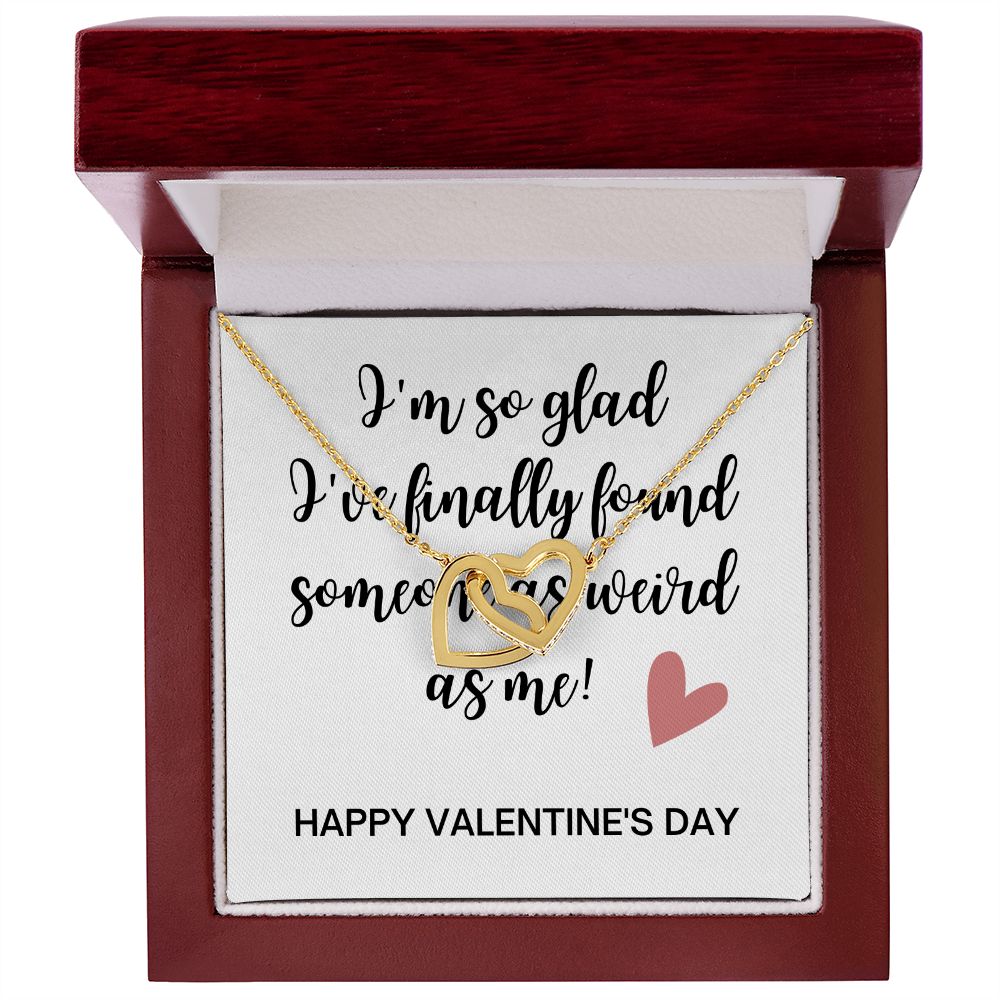 Interlocking Hearts Necklace: Someone As Weird As Me
