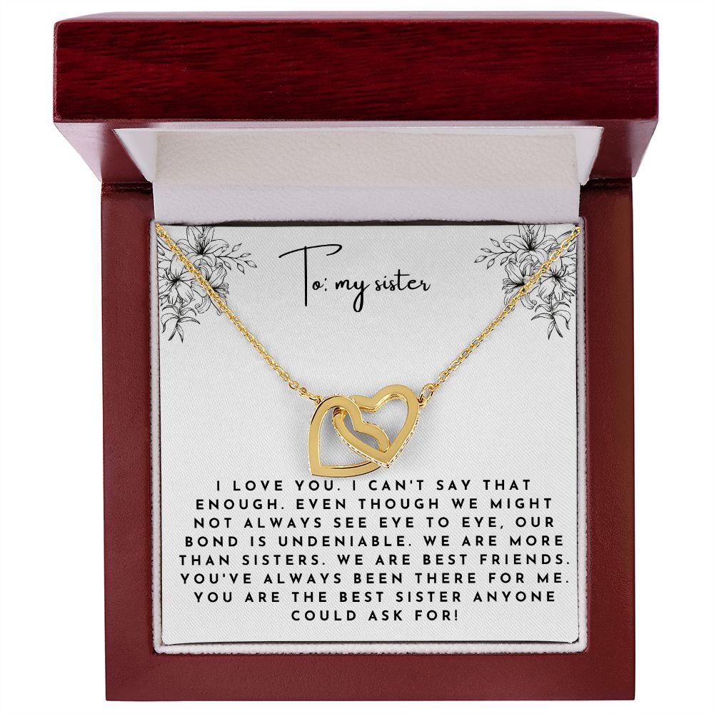 Interlocking Hearts' Necklace: Sister