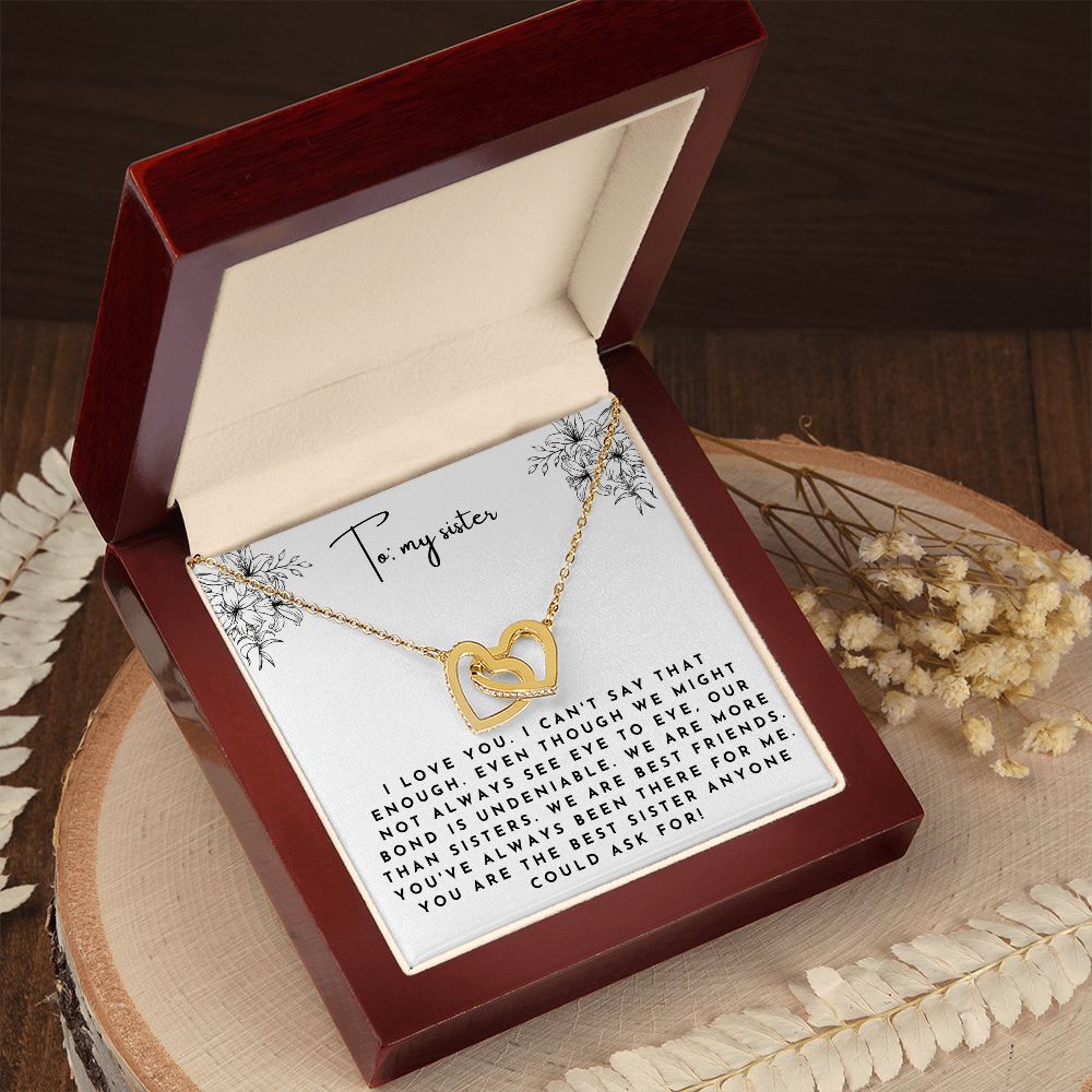 Interlocking Hearts' Necklace: Sister