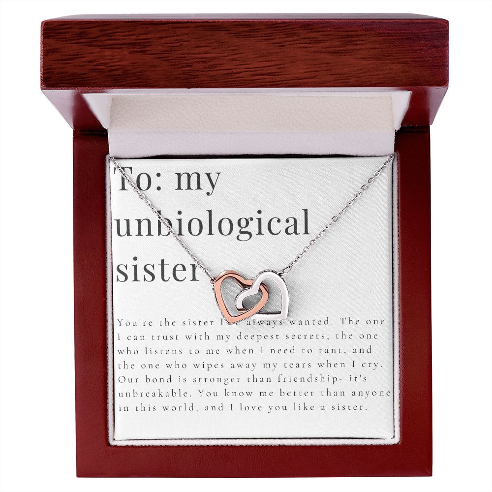 Interlocking Hearts'  Necklace: To My Unbiological SIster