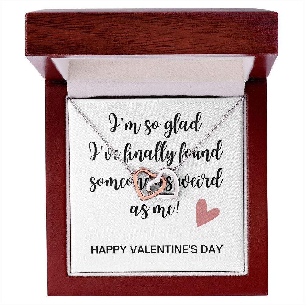 Interlocking Hearts Necklace: Someone As Weird As Me