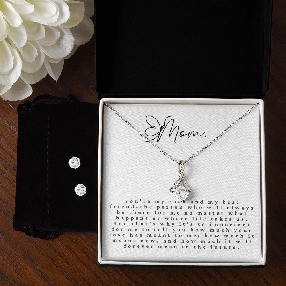 Alluring Beauty Necklace & Earring Set: Mom