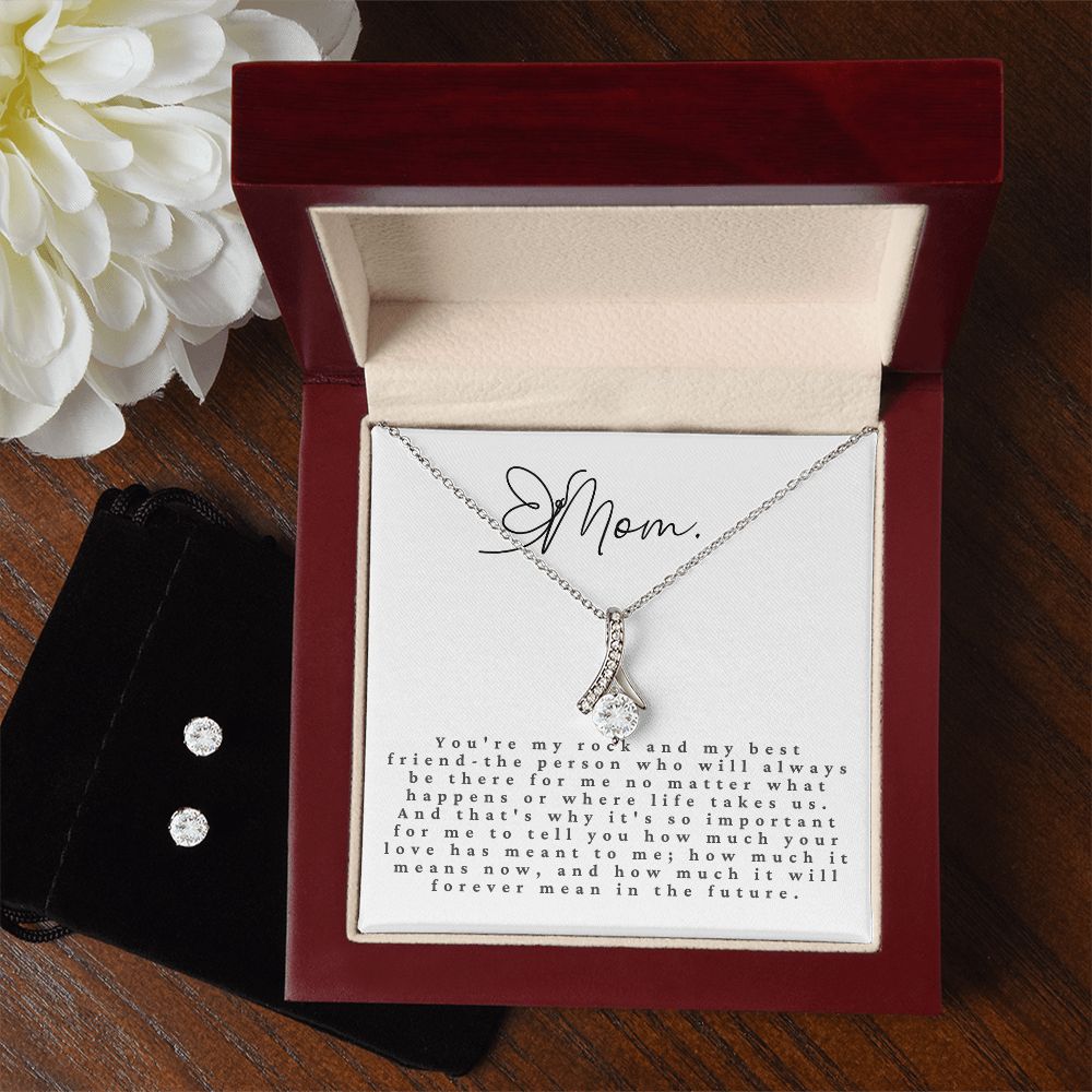 Alluring Beauty Necklace & Earring Set: Mom
