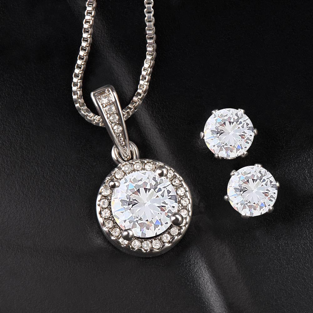 Eternal Heart Necklace + Earring Set: Holy Shit! We're Still Together.