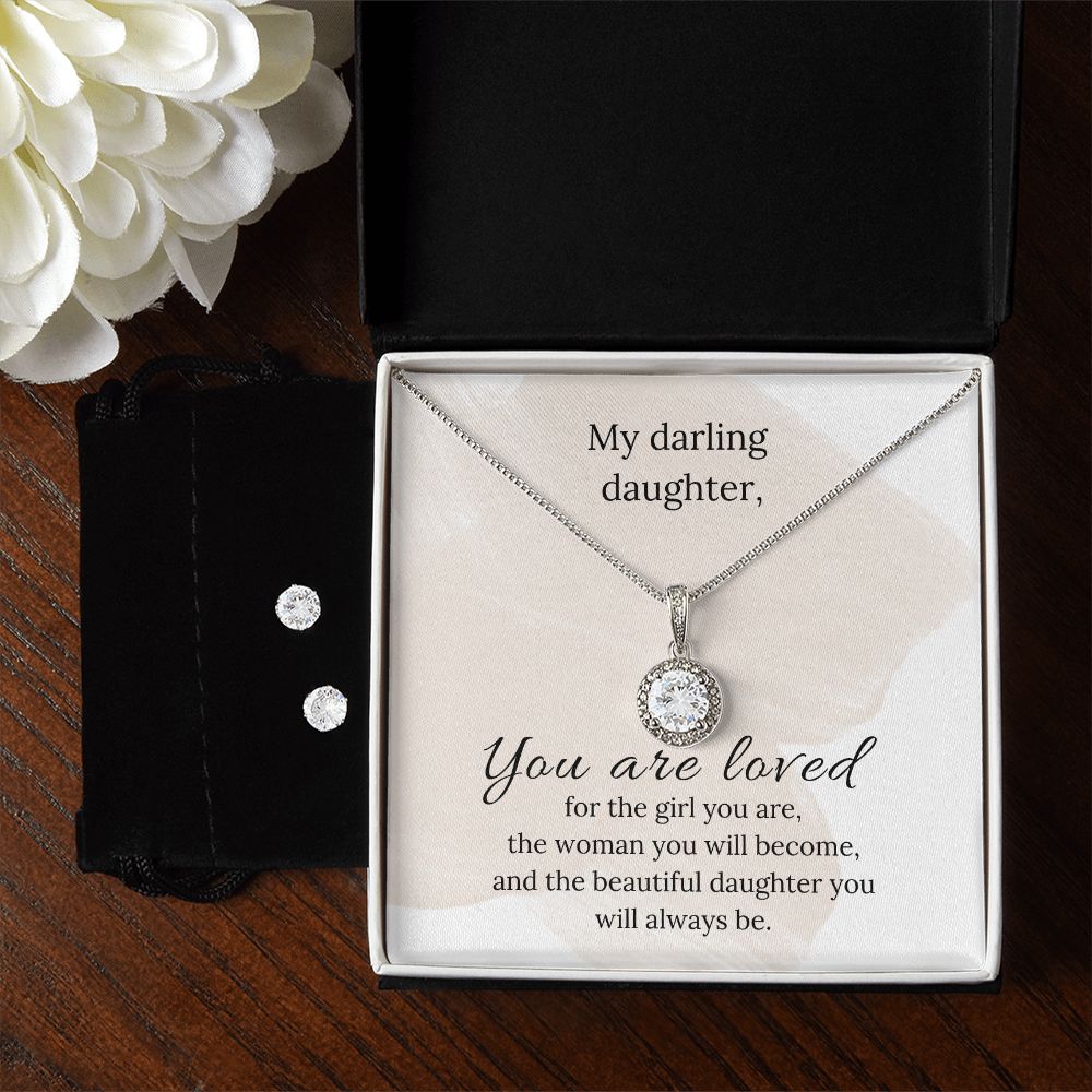 Eternal Hope Necklace & Earrings Set: Darling Daughter