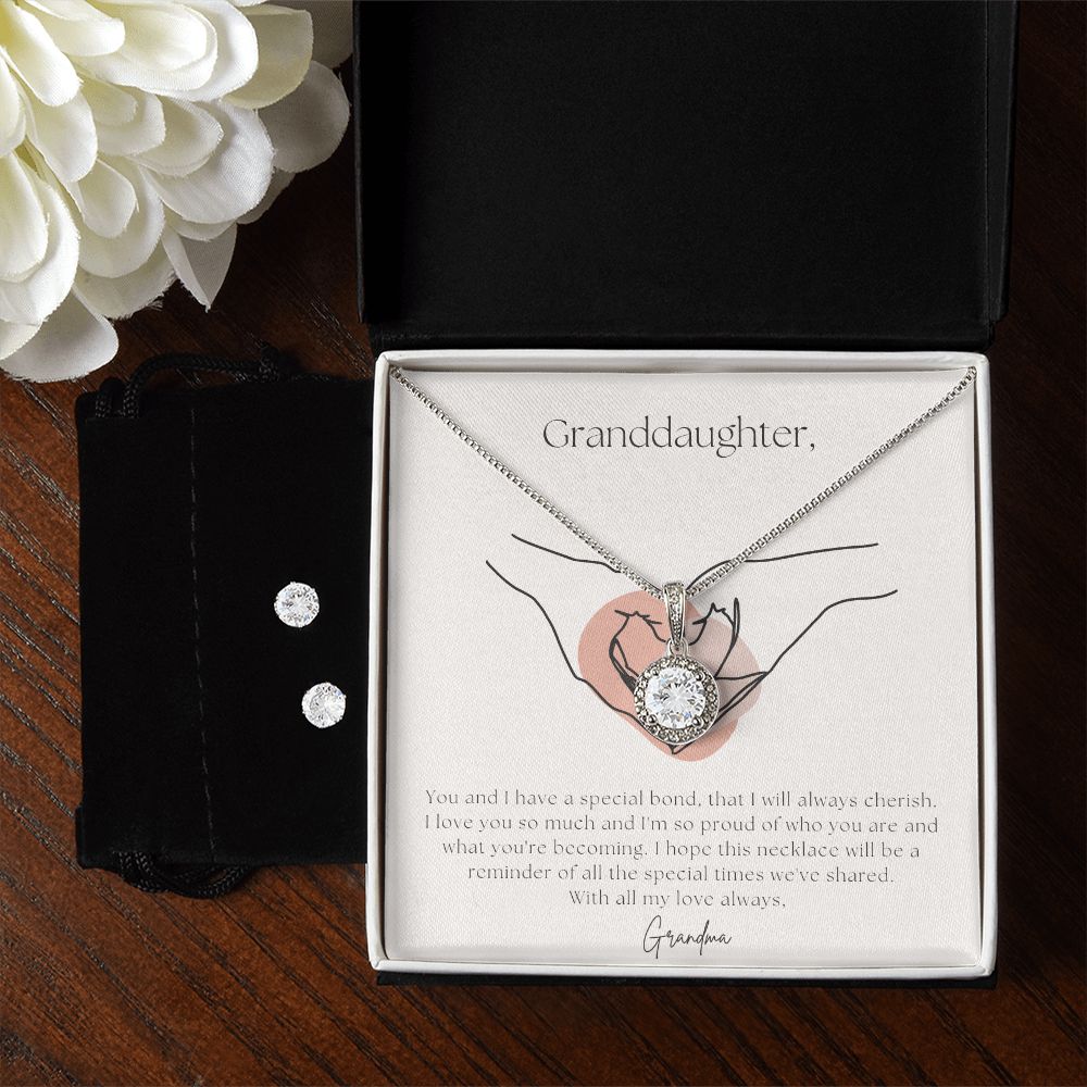 Eternal Hope Necklace and Earring Set: Granddaughter