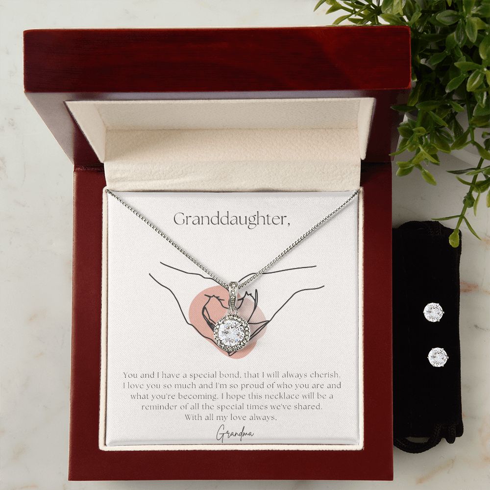 Eternal Hope Necklace and Earring Set: Granddaughter