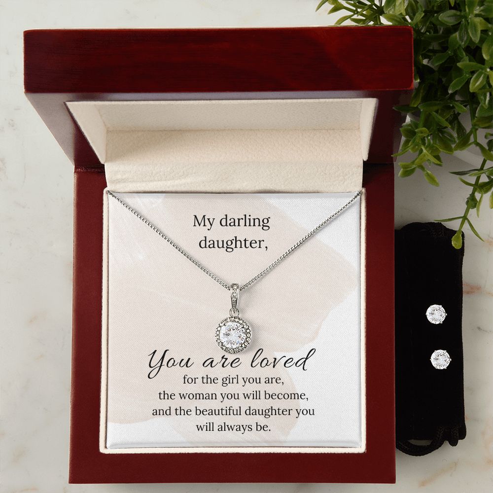 Eternal Hope Necklace & Earrings Set: Darling Daughter