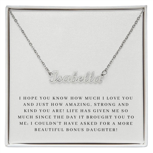 Custom Name Necklace: Bonus Daughter