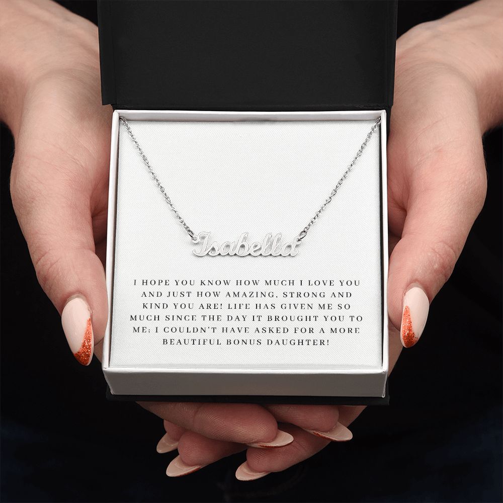 Custom Name Necklace: Bonus Daughter