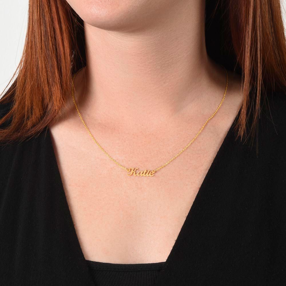 Custom Name Necklace: Thank You For Everything