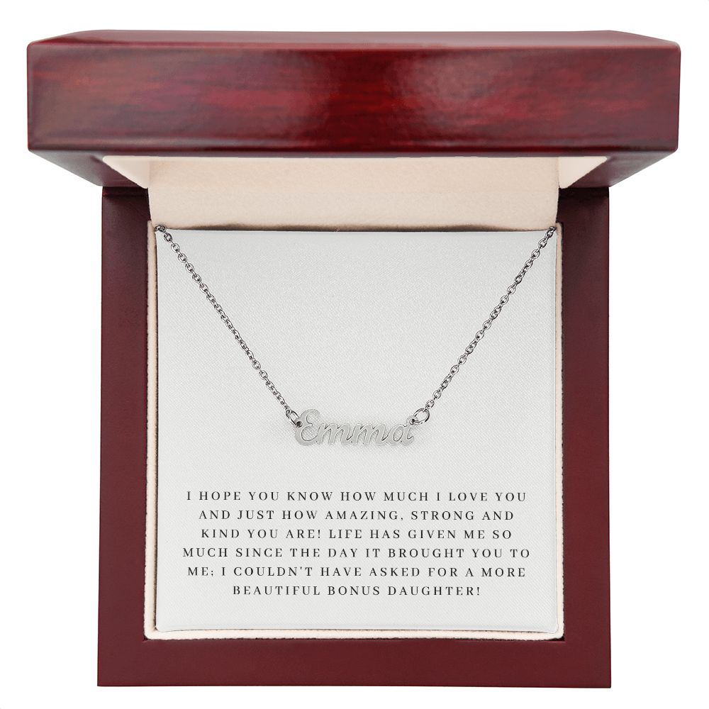Custom Name Necklace: Bonus Daughter