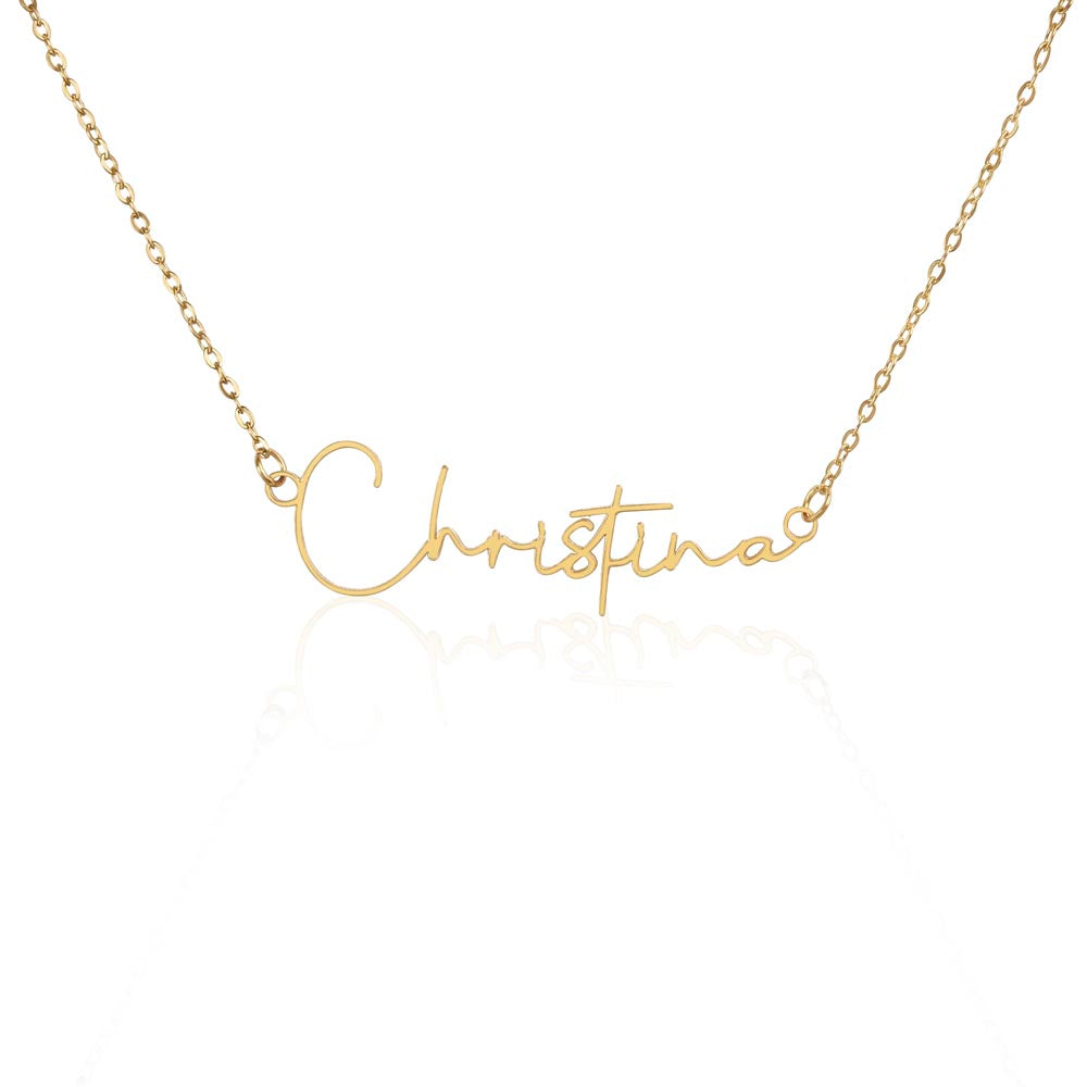 Custom Signature Name Necklace: I've Got Your Back Like Selena Has Taylor's