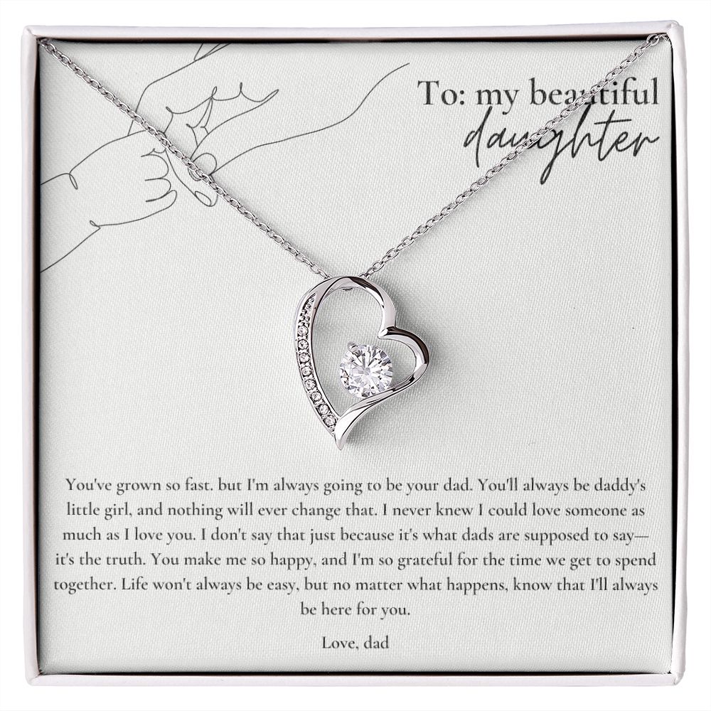 Forever Love Necklace: Beautiful Daughter - Love Dad