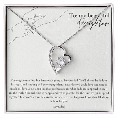 Forever Love Necklace: Beautiful Daughter - Love Dad